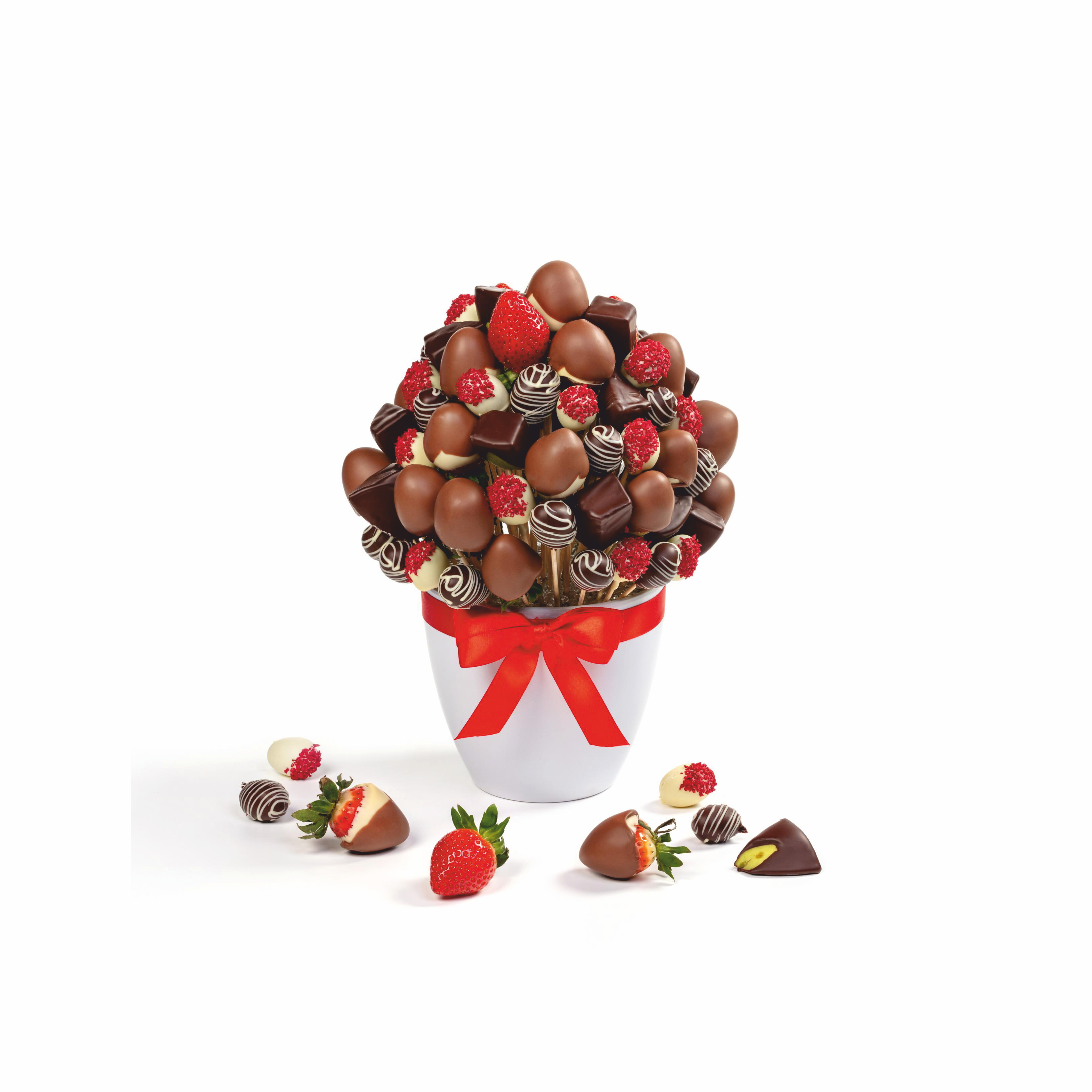 Buchet fructe in ciocolata